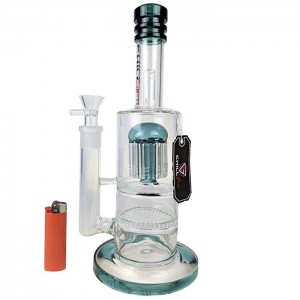 Chill Glass - 12" Splash Guard Tree Honeycomb Perc Water Pipe - 18Female [JLC-05]